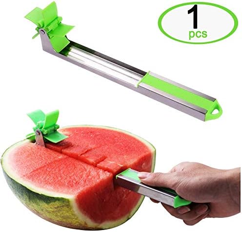 2019 Novel Windmill Watermelon Slicer Cutter Tongs Corer Fruit Melon Stainless Steel Tools-1PACK