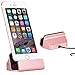 IOS Charger Charging Docking Desktop Stand Station Cradle Sync Dock for iPhone 7 7s 6 6S Plus 5S 5 SE 5C 5se (Rose Gold)