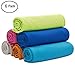 W-ShiG 6 Pack Cooling Towel, Super Absorbent Cooling Towel for Sports, Workout, Fitness, Gym, Yoga, Pilates, Travel, Camping