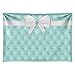 Funnytree 7x5ft Durable Fabric Diamonds Bowknot Co Blue Tufted Backdrop No Wrinkles Breakfast Sweet 16 Birthday Party Background for Photography Bridal Shower Banner Baby Girl Photo Booth