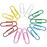 ZDCDEALS Deli Colored Paper Clips 100 Pieces Large