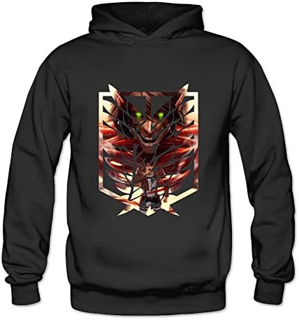NNKEY Women's Long Sleeve Attack On Titan Sweatshirt Hoody Black XXL