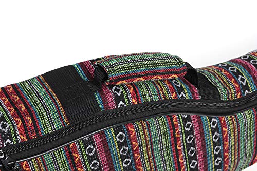 ZHRUNS Guitar Bag Bohemian Acoustic Guitar Case Soft Foam Padded 40/41 Inch Guitar Gig Gag Backpack with Neck Protector Pillow Pad,Dual Shoulder Strap&pocket (Green pattern)
