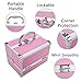 Mini Makeup Train Case Make up Organizers and Storage Travel Cosmetic Case Makeup Boxes with Compartments