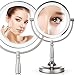 Miusco 7X Magnifying Lighted Makeup Mirror, 8 Inch Two Sided White Daylight LED Shadow Free LED Vanity Mirror, Battery and Adapter
