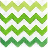 Chevron Green Beverage Napkins (20)