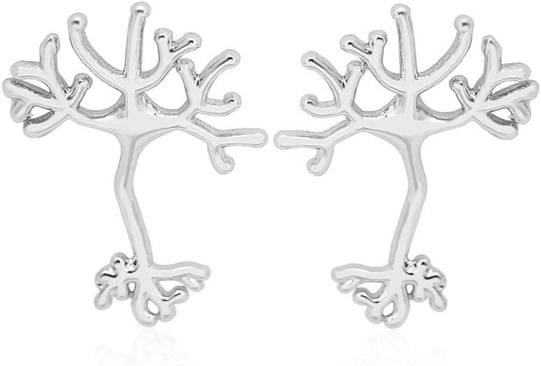 RUIZHEN Neuron Nerve Cell Stud Earring Biological Stud Earrings