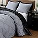 downluxe Twin Comforter Set - Black and Grey Twin Comforter, Soft Bedding Sets for All Seasons -2 Pieces - 1 Comforter (66