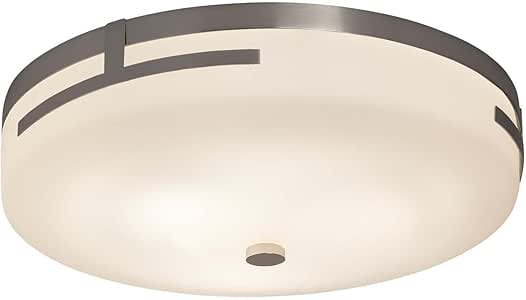 Justice Design Group Lighting FSN 8995 OPAL NCKL Fusion Atlas Flush 