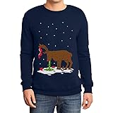 Shirtgeil Hangover Renna Dopo Sbornia Ugly Sweater Felpa/Maglione da Uomo