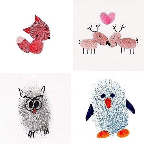 WeLiu Craft Ink Pad Stamps,Washable 20 Colors Rainbow Finger Ink Pad for Kids (Pack of 20)