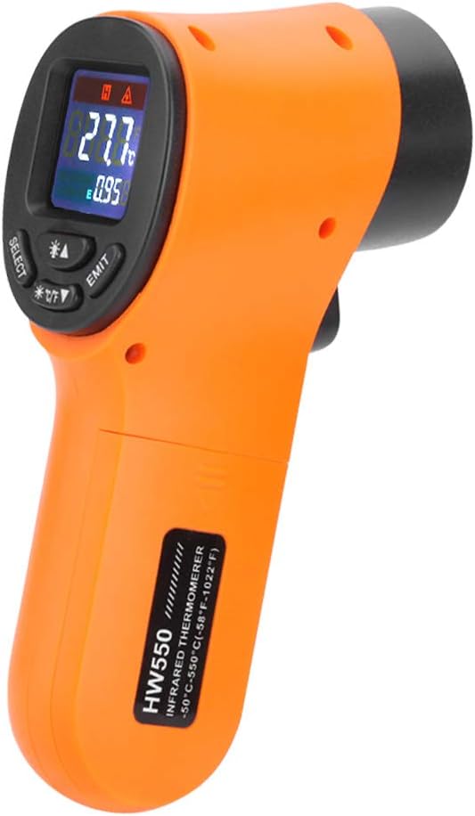 Infrared Thermometer, Multipurpose Digital Non-contactal Temperature Gun, Handheld LCD Display Temperature Tester, with LED Backlight Display, Outdoor Indoor Industry Tool