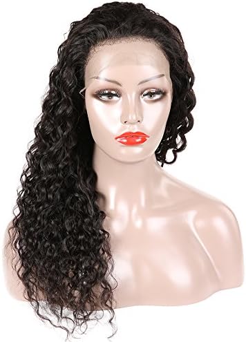 Miss CARA 8A Brazilian Human Hair Wigs For Women Water Wave Pre-Plucked M Lace Frontal Wig 150% Density With Baby Hair Miss Cara Remy Wigs(18 Inches)