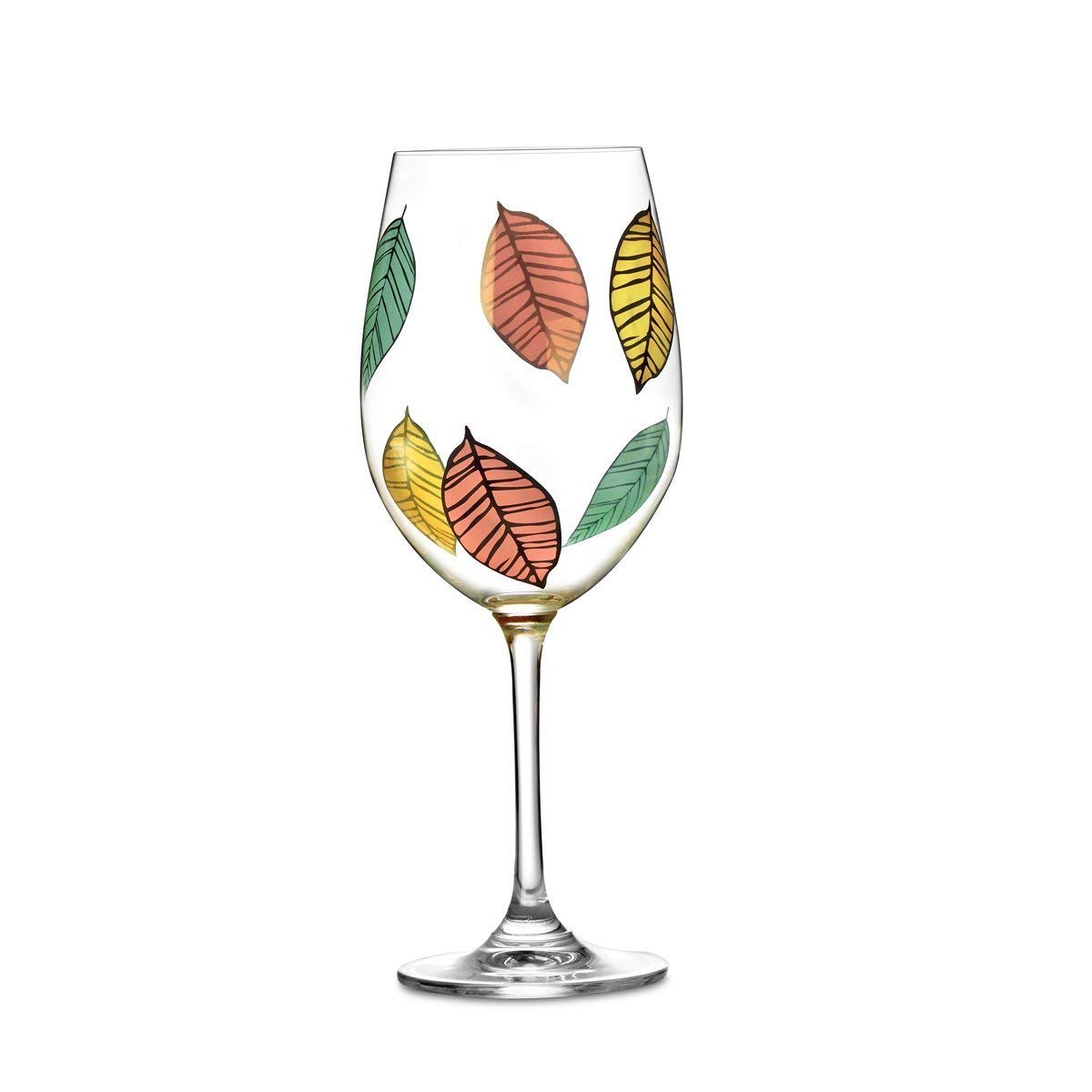 Wine Glass, 16 OZ Classy Red/White Wine Glass, Unique Leaf Patterns Arts Design Goblet, Lead-Free Premium Crystal Glass 9\