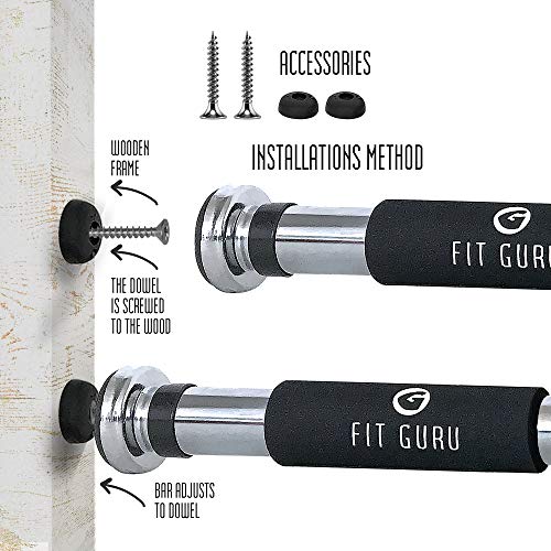 Pull-Up-Bar-with-Resistance-Band-Adjustable-Steel-Door-Bar-Great-for-Home-Fitness-Mounted-Chin-Up-Bar-Workout-Pullup-Built-Bar-Exercise-Equipment-250-lb-Weight-Capacity