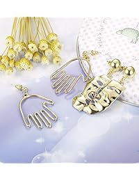 Hanpabum - 2   8 pares de pendientes para la cara, diseño geométrico hueco, estilo punk