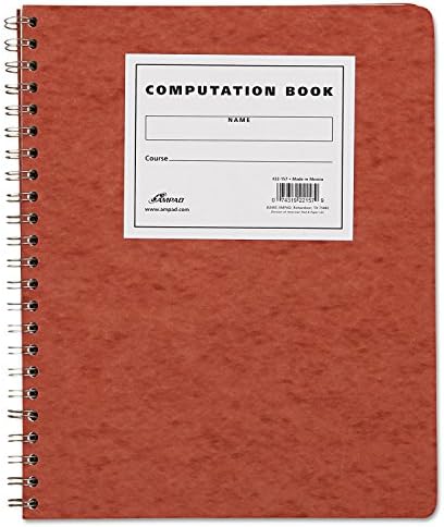 Ampad 22157 Computation Book, Quadrille Rule, 11 3/4 x 9 1/4, Antique Ivory, 76 Sheets