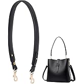 PH PandaHall Crossbody Bag Straps, 28.5 Inch Short Bag Strap Purse Strap 1.4 Inch Wide PU Leather Replacement Shoulder Strap with Golden Metal Clasps for Women DIY Underarm Bag Handbag, Black