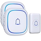 Wireless Doorbell with 2 Receivers IP66 Waterproof