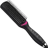 REVLON Salon One-Step Straight and Shine Heated Brush for Visibly Shinier, Smoother Hair | Hair Straightener That Revives Sec