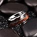 King Will Nature 8mm Tungsten Carbide Ring Inlay with Arrow Wedding Rings Dome Edge