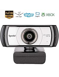 Wide Angle  cam,120 Degree Large View Spedal 920 Pro Video Conference Camera, Full HD 1080P Live Streaming   Cam with Built-in Microphone, USB  cam for Mac, PC, Laptop and Desktop