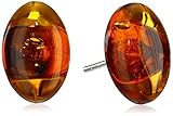 Sterling Silver Honey Amber Stud Earrings