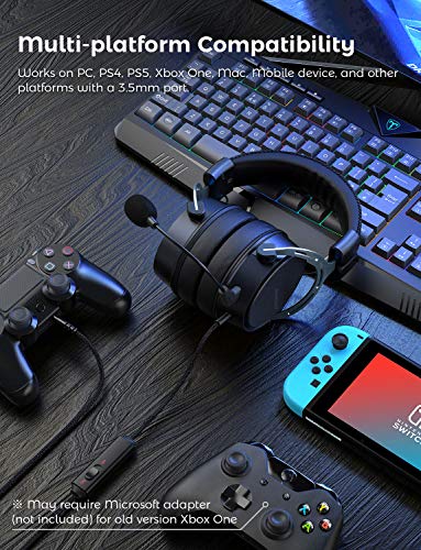 ایگرد | قیمت و خرید Mpow Air SE Gaming Headset for Xbox One PS4 PS5 PC  Switch - Gaming Headphones with Fixed Mic, Over-Ear Gaming headsets with 3D  Surround Sound, in-Line Control