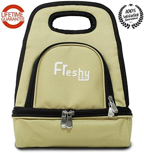 FreshyBag Insulated Lunch Bag, Beige