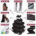 LiangDian Body Wave 3 Bundles Brazilian Human Hair 3 Bundles Brazilian Body Wave Virgin Hair Extensions Natural Color (10 12 14)