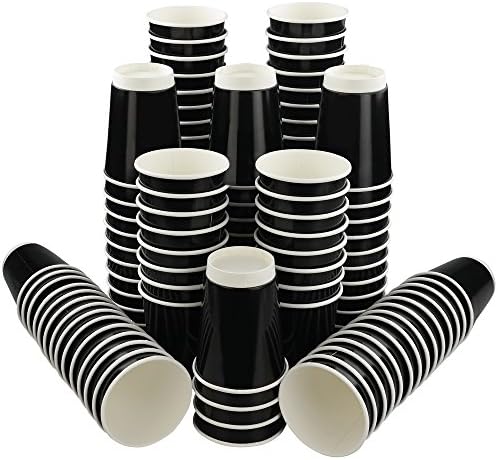 Nicesh 8 OZ Paper Coffee Cup with Lids, Disposable Coffee Cups, 50 Counts, F