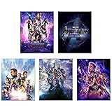 Avengers Endgame Poster Prints - Set of Five (8x10) Wall Art Decor