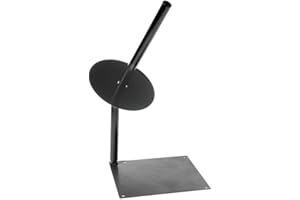 HUBERT® Roll Bag Holder Tabletop Corner Angle Black Metal- 10"Sq x 25"H