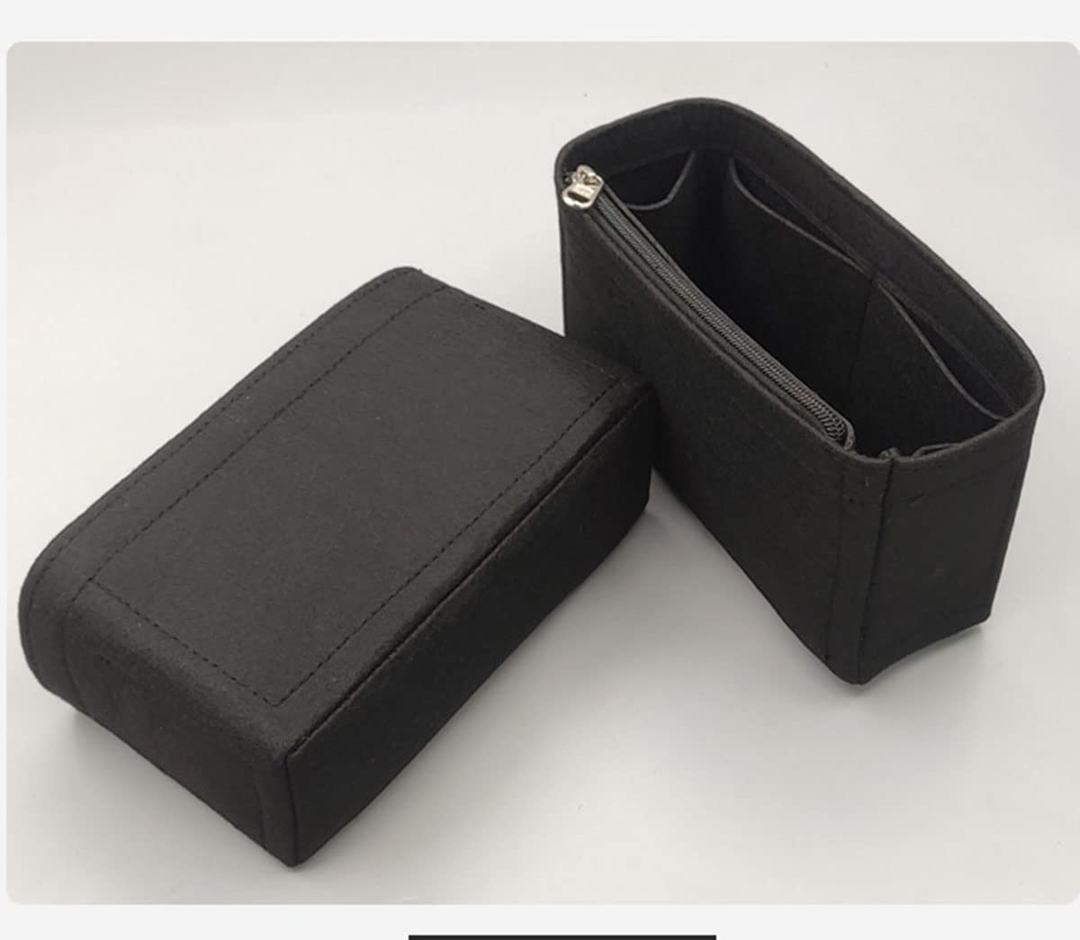 Lckaey Felt Purse Organizer Insert for gabrielle backpack organizer gabrielle tramp bag lining Insert 2074black-S