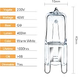 GMY Halogen G9 Oven Bulbs 40W 230V 300C Heat Tolerant 2 Pack view 7