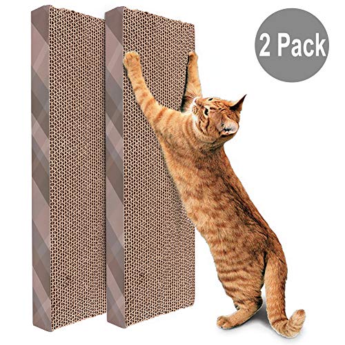 PrimePets Cat Scratcher Pad Corrugated Replacement Scratching Cardboard
