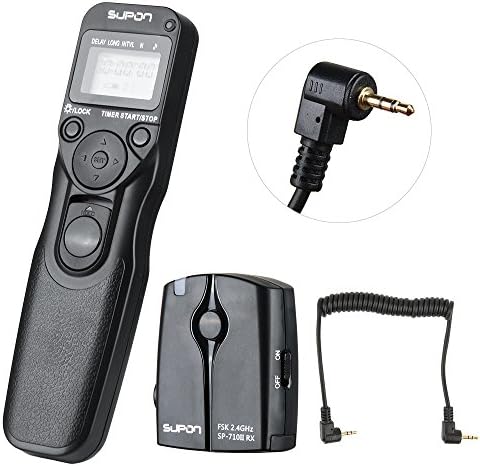 SUPON SP-710II-C1 FSK 2.4G Wireless LCD Timer Shutter Release Remote Control Compatible for Canon 70D 60Da 60D T6s T6i T5i T3i T5 T3 760D 100D 550D 1100D 700D 100D 1200D