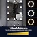 LiveComfort Vanity Mirror Lights, Hollywood Style Vanity Lights with 10 Dimmable LED Bulbs, 10 Brightness Modes, 3 Light Colors and USB Port, Mirror NOT Included, Updated Premium 3M Sticker
