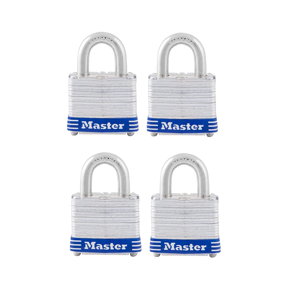 Master Lock 3008D Keyed Padlock, Silver, 1-1/2 Inch