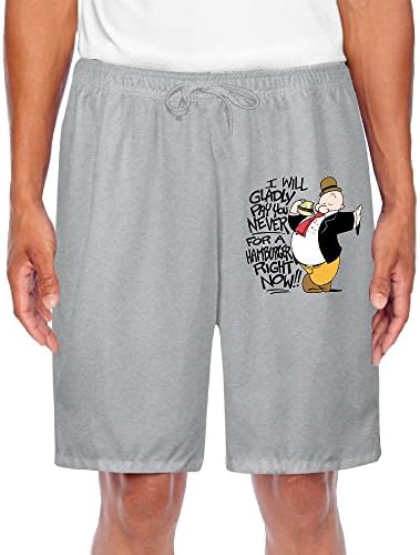 MissMr Popeye The Sailorman Shorts For Men Beach Casual Classic Fit Short Ash