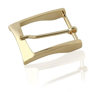 Frederic+Hermano Gürtelschnalle Buckle 40mm Metall Gold Poliert - Buckle Cool - Dornschliesse Für Gürtel Mit 4cm Breite - Gol