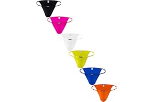 iKingsky Men's String Bikini Underwear High-leg Opening Briefs Sexy Brazilian Cut Bulge Underwear