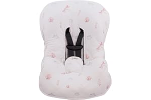 JYOKO Kids Universal Padded Cover Liner for Baby car seat Gr 0/100% Cotton Made (Compatible with Maxi COSI, Chicco, Mico, Evenflo, Mesa, Britax and More) (Dragonfly)