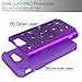 LeYi PC Silicone Glitter Case with Tempered Glass Screen Protector for Samsung J3 Prime/ J3 Emerge/Express Prime 2/ Amp Prime 2/ J3 Mission/ J3 Eclipse/ J3 Luna Pro/Sol 2/ J3 2017 TP Purple