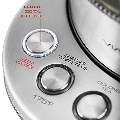 Vianté KET-100 Electric Tea Maker, 1.7 L, Silver, Gray, Stainless Steel - Thumbnail 3