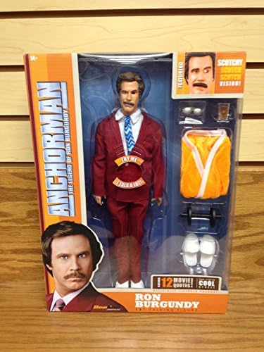 Will Ferrell as Anchorman Ron Burgundy 13" Action Figure with 12 Movie Quotes