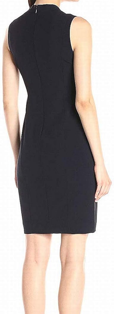navy blue tahari sheath dress
