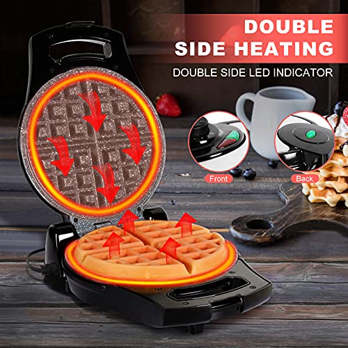 Metine Belgian Waffle Maker Electric Waffle Irons with Ultra Nonstick