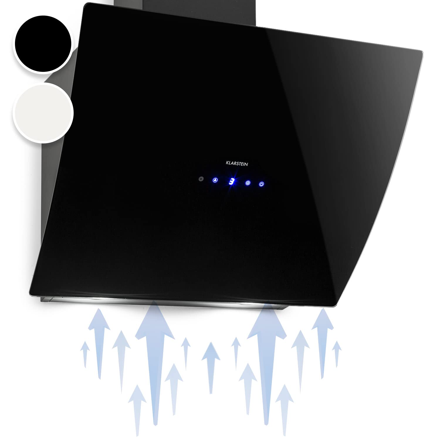 Klarstein-Campana-Extractora-Extractor-Cocina-para-Pared-con-Filtro-Aluminio-Antigrasa-para-Lavavajillas-Flujo-Aire