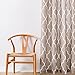 jinchan Curtains Taupe Linen Living Room Drapes Light Filtering Moroccan Tile Print Drapes Bedroom Curtain Flax Textured Geometry Lattice Grommet for Dining Room 63 Inch Length 2 Panels